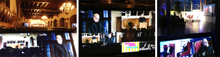 Grönemeyer bei seiner Lesung im Leipziger Rathaus und im BMW-Werk. NC3 übernahm die Videoproduktion und Videoausspielung.