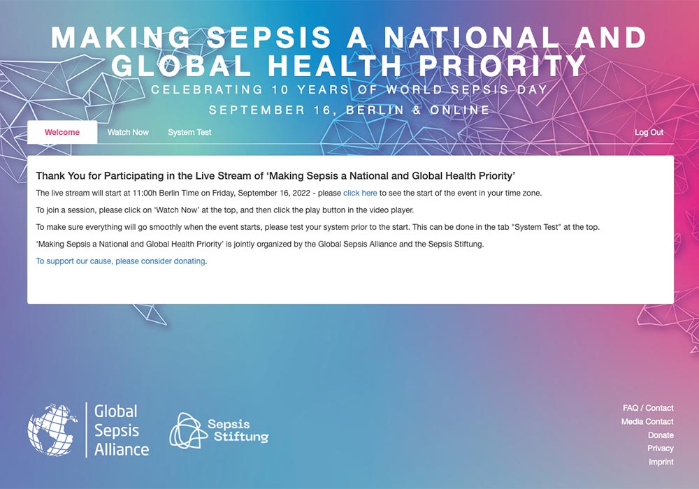 Videoproduktion Berlin — World Sepsis Day, NC3 Kamerateam